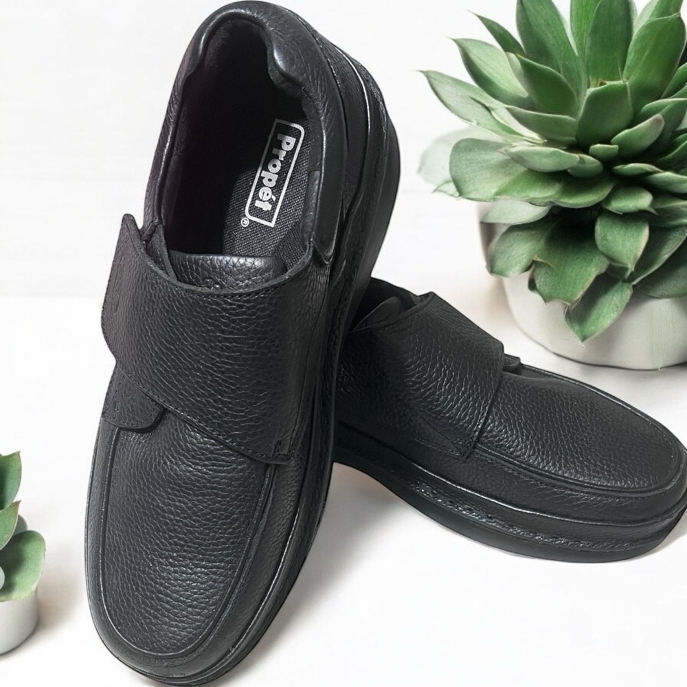 Propet Men's Black Leather Loafers☑️